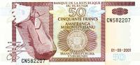 p36c from Burundi: 50 Francs from 2001
