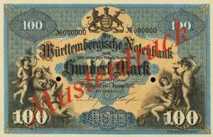 pS979s from German States: 100 Mark from 1902