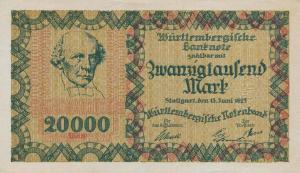 pS983 from German States: 20000 Mark from 1923