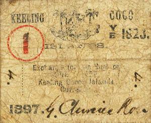 pS119 from Keeling Cocos: 1 Rupee from 1897