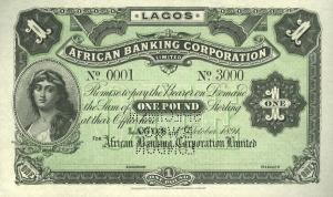 pS101s from Lagos: 1 Pound from 1891