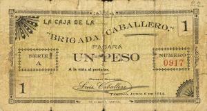 pS1084 from Mexico, Revolutionary: 1 Peso from 1914