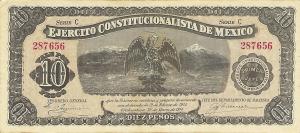 pS525a from Mexico, Revolutionary: 10 Pesos from 1914