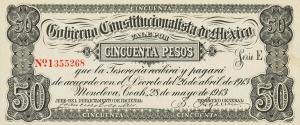 Gallery image for Mexico, Revolutionary pS634b: 50 Pesos