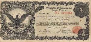 pS713A from Mexico, Revolutionary: 5 Pesos from 1914