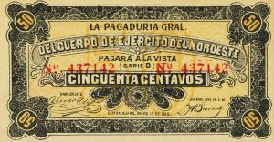 pS868 from Mexico, Revolutionary: 50 Centavos from 1915