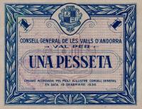 p1 from Andorra: 1 Pesseta from 1936
