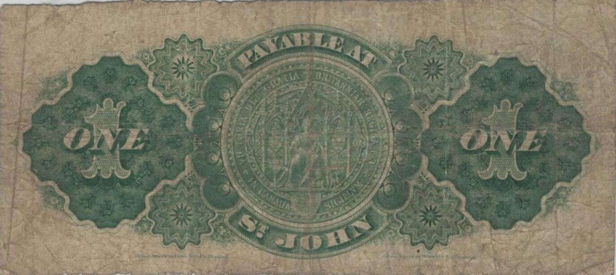 Back of Canada p17d: 1 Dollar from 1878