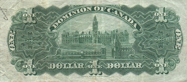 Back of Canada p24Ab: 1 Dollar from 1898