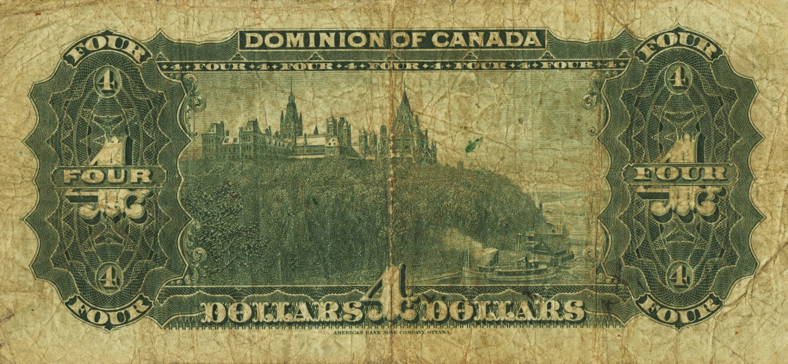 Back of Canada p26: 4 Dollars from 1902
