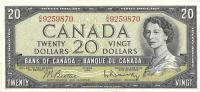 p80b from Canada: 20 Dollars from 1954