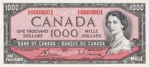 p83c from Canada: 1000 Dollars from 1954