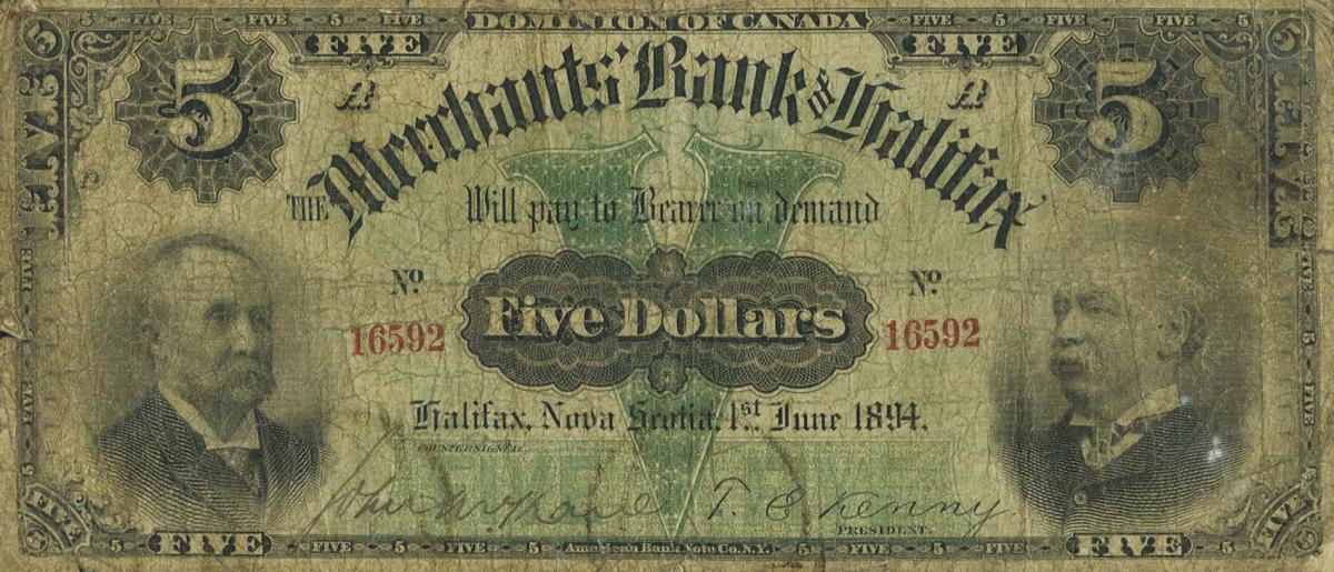 Front of Canada pS1187a: 5 Dollars from 1894