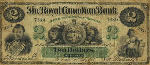pS1944Ba from Canada: 2 Dollars from 1865