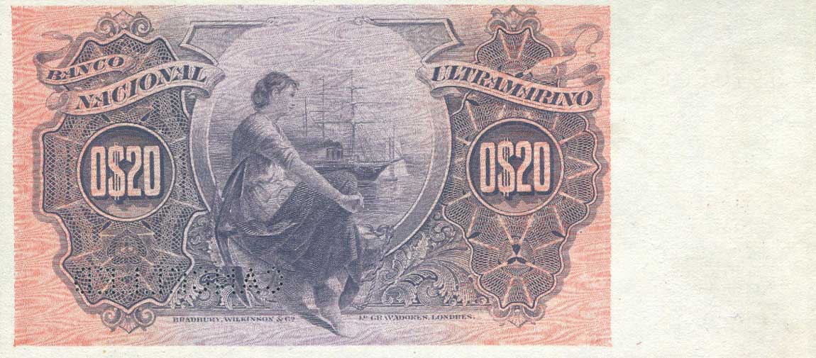 Back of Cape Verde p14s: 20 Centavos from 1914