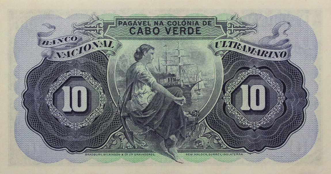 Back of Cape Verde p42a: 10 Escudos from 1945
