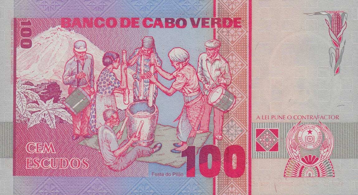 Back of Cape Verde p57a: 100 Escudos from 1989