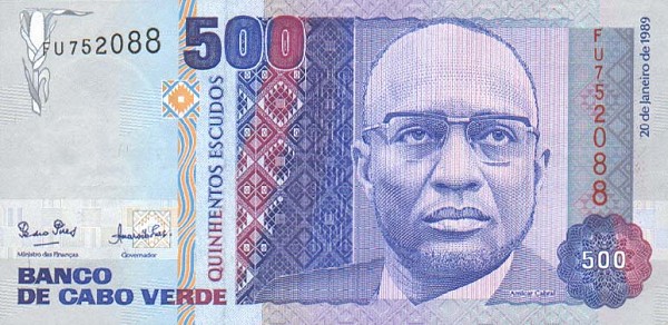 Front of Cape Verde p59a: 500 Escudos from 1989