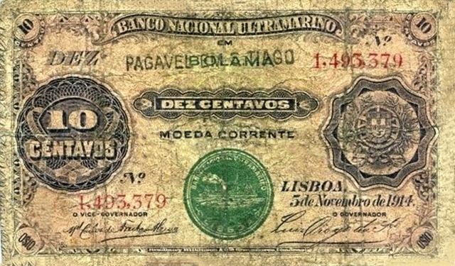 Front of Cape Verde p9A: 4 Centavos from 1914