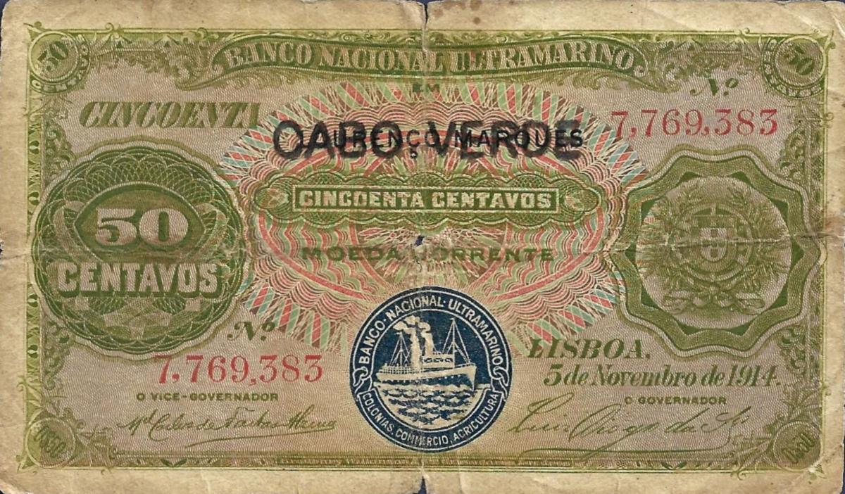 Front of Cape Verde p17: 50 Centavos from 1914