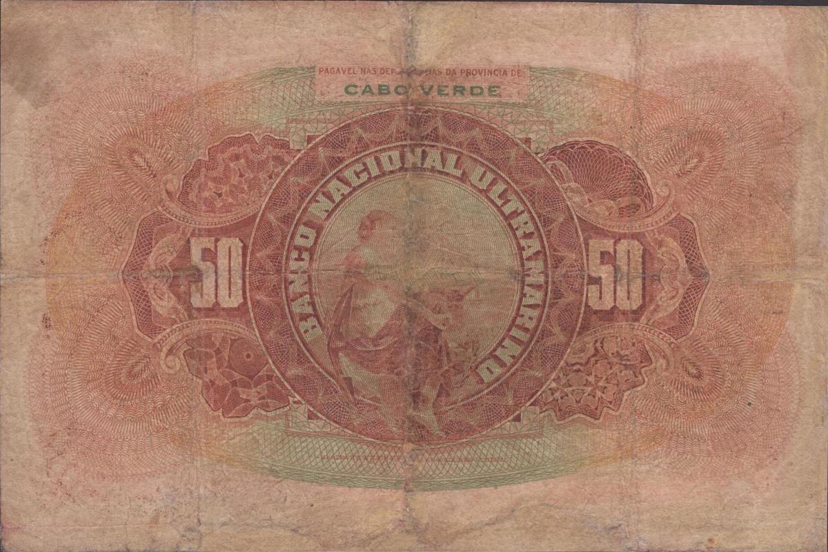 Back of Cape Verde p37a: 50 Escudos from 1921