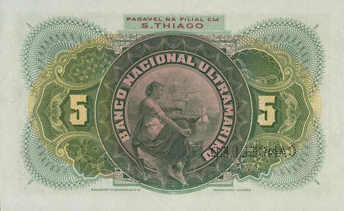 Back of Cape Verde p6a: 5 Mil Reis from 1909