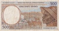p101Cc from Central African States: 500 Francs from 1995
