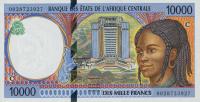 Gallery image for Central African States p105Cf: 10000 Francs
