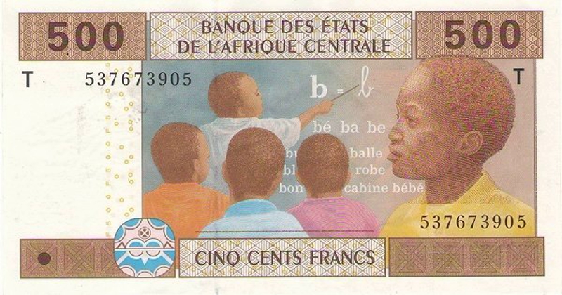 Front of Central African States p106Tc: 500 Francs from 2002