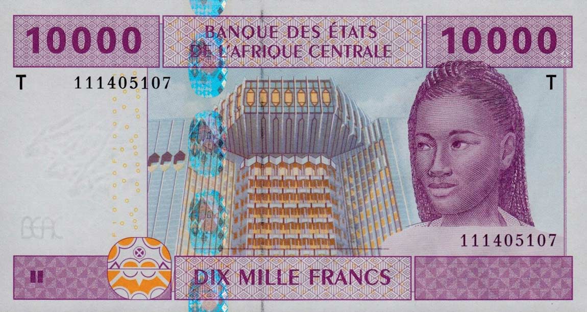 Front of Central African States p110Ta: 10000 Francs from 2002