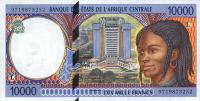 p405Lb from Central African States: 10000 Francs from 1995