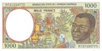 Gallery image for Central African States p502Nb: 1000 Francs