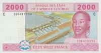p608Cc from Central African States: 2000 Francs from 2002