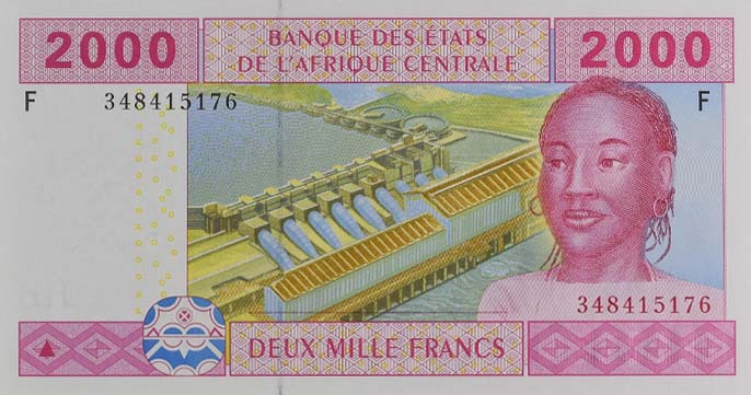 Front of Central African States p508Fc: 2000 Francs from 2002