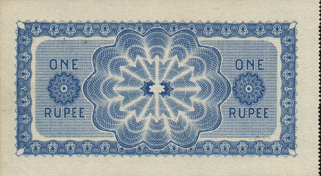 Back of Ceylon p16b: 1 Rupee from 1925