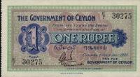 p16b from Ceylon: 1 Rupee from 1925