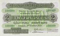 p21s from Ceylon: 2 Rupees from 1925