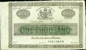 pS126p1 from Ceylon: 1000 Rupees from 1870