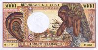 p11 from Chad: 5000 Francs from 1984
