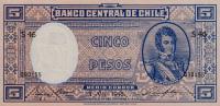 p102 from Chile: 5 Pesos from 1944