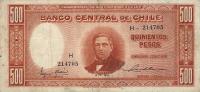 p106 from Chile: 500 Pesos from 1945