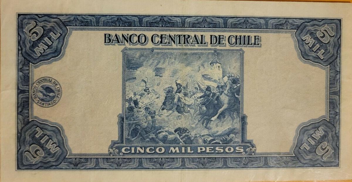 Back of Chile p108: 5000 Pesos from 1940