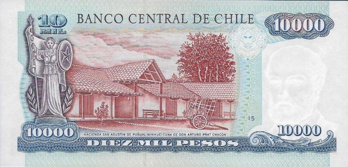 Back of Chile p156b: 10000 Pesos from 1994