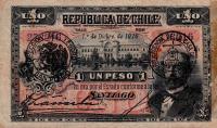 p15a from Chile: 1 Peso from 1898