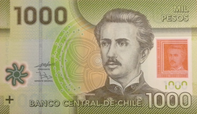 Front of Chile p161b: 1000 Pesos from 2011