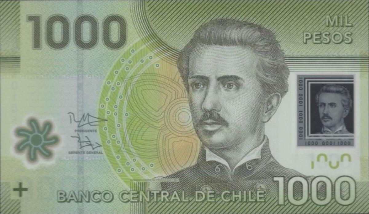 Front of Chile p161e: 1000 Pesos from 2014