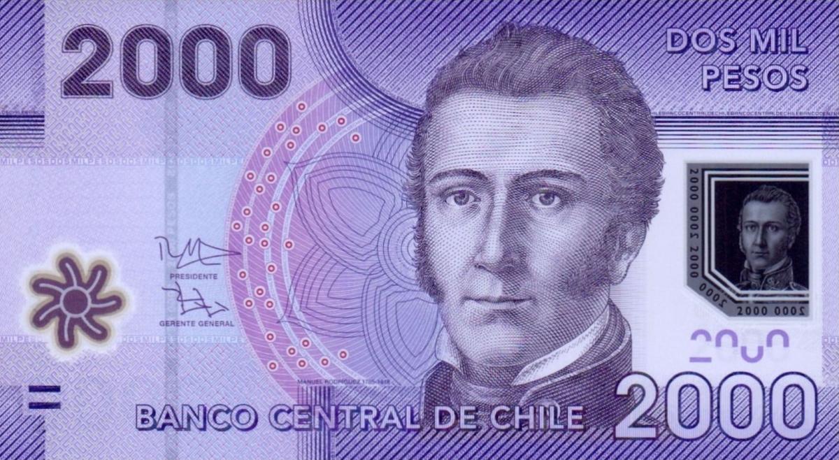 Front of Chile p162f: 2000 Pesos from 2016