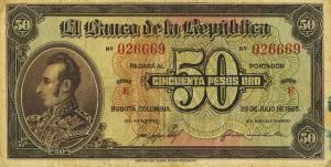 p365a from Colombia: 50 Pesos from 1923