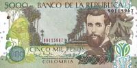 p447a from Colombia: 5000 Pesos from 1997