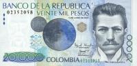 Gallery image for Colombia p454a: 20000 Pesos